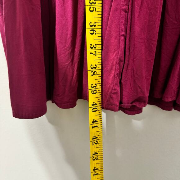 Torrid Dress 2X Wine Tiered Ruffle Keyhole Purple Boho Fall Minimalist - Picture 14 of 15